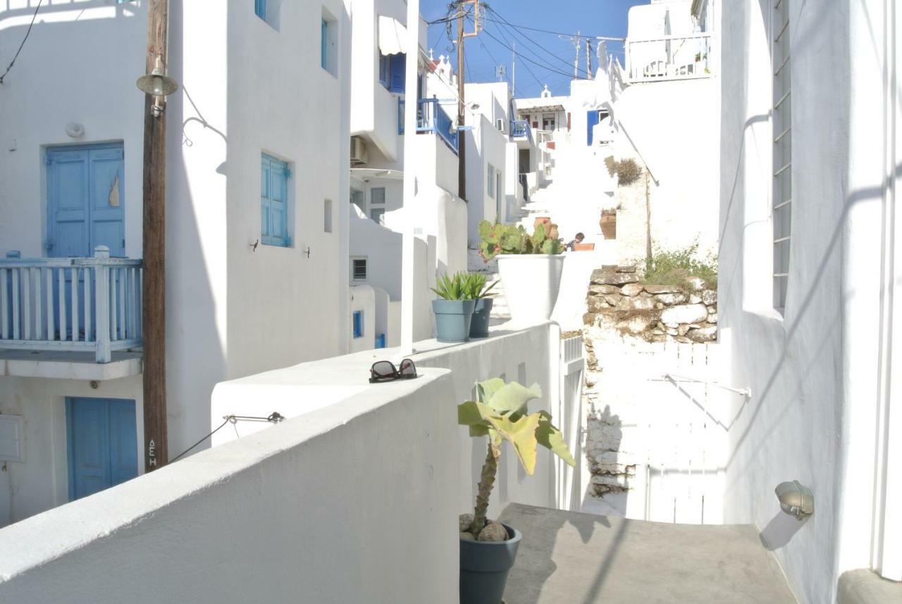 Eclectic & Artistic House In Mykonos Town Villa Bagian luar foto