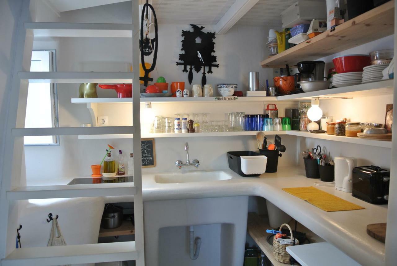 Eclectic & Artistic House In Mykonos Town Villa Bagian luar foto
