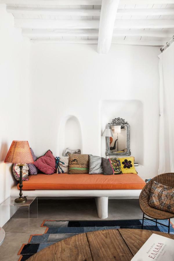Eclectic & Artistic House In Mykonos Town Villa Bagian luar foto